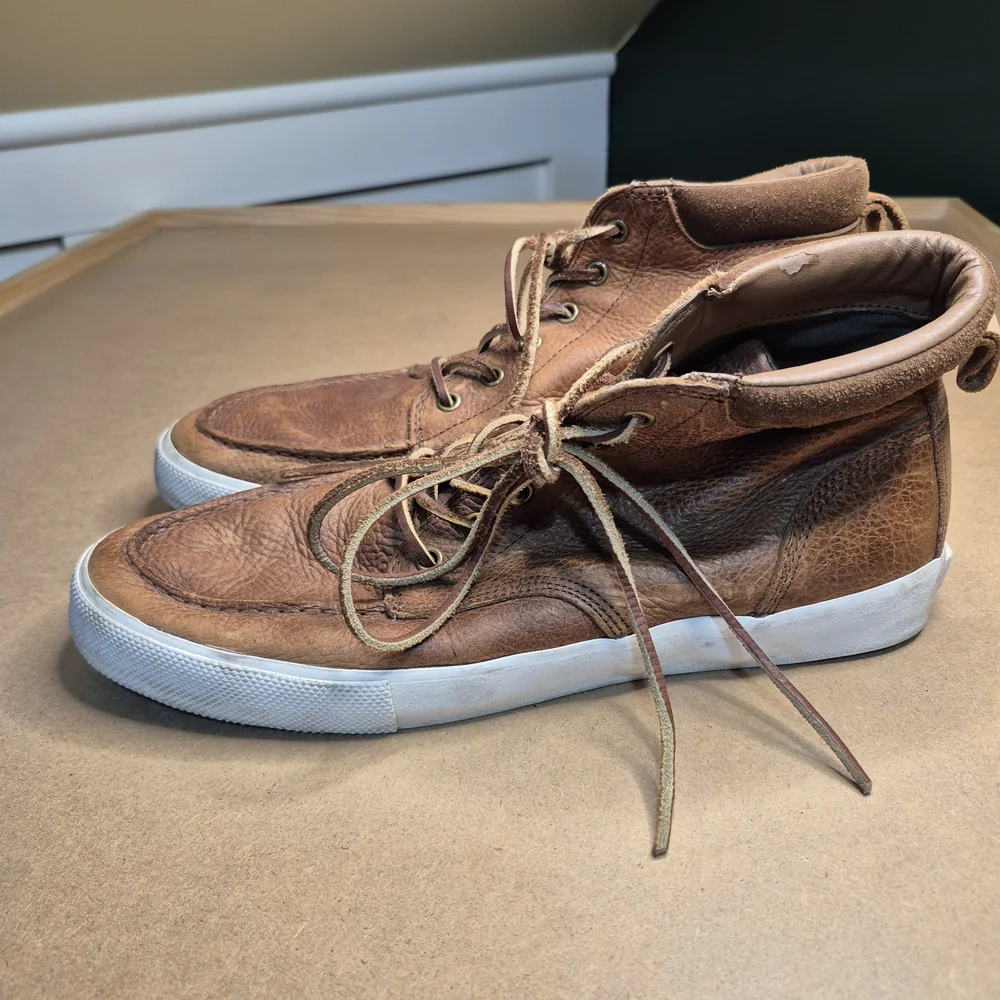 Polo by Ralph Lauren Brown Leather High-Top Sneakers 1349/20